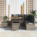 Set de canapele pentru grădină cu pernă 8 pcs Gri Rattan poli - WALTI WALTI
