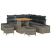 Set de canapele pentru grădină cu pernă 8 pcs Gri Rattan poli - WALTI WALTI
