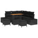 Set de canapele pentru grădină cu pernă 8 pcs Negru Rattan poli - WALTI WALTI