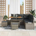 Set de canapele pentru grădină cu pernă 8 pcs Gri Rattan poli - WALTI WALTI