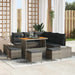 Set de canapele pentru grădină cu pernă 9 pcs Gri Rattan poli - WALTI WALTI
