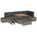 Set de canapele pentru grădină cu pernă 9 pcs Gri Rattan poli - WALTI WALTI