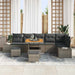 Set de canapele pentru grădină cu pernă 9 pcs Gri Rattan poli - WALTI WALTI