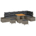 Set de canapele pentru grădină cu pernă 9 pcs Gri Rattan poli - WALTI WALTI