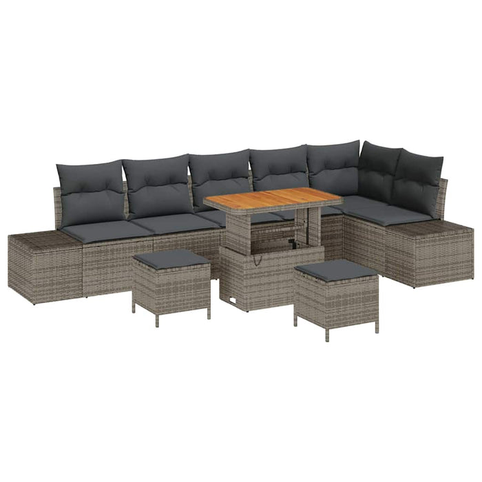 Set de canapele pentru grădină 9 pcs Gri deschis și gri închis - WALTI WALTI
