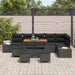 Set de canapele pentru grădină 9 pcs Negru 110 x 55 x 71 cm - WALTI WALTI