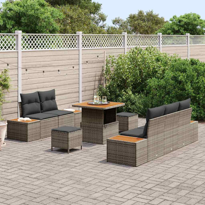 Set de canapele pentru grădină 8 pcs Gri deschis și gri închis - WALTI WALTI