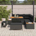 Set de canapele pentru grădină cu pernă 8 pcs Negru Rattan poli - WALTI WALTI