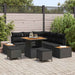 Set de canapele pentru grădină cu pernă 8 pcs Negru Rattan poli - WALTI WALTI