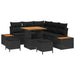 Set de canapele pentru grădină cu pernă 8 pcs Negru Rattan poli - WALTI WALTI
