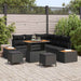 Set de canapele pentru grădină cu pernă 8 pcs Negru Rattan poli - WALTI WALTI