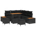 Set de canapele pentru grădină cu pernă 8 pcs Negru Rattan poli - WALTI WALTI