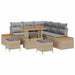 Set de canapele pentru grădină cu pernă 8 pcs Bej Rattan poli - WALTI WALTI
