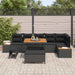 Set de canapele pentru grădină cu pernă 9 pcs Negru Rattan poli - WALTI WALTI