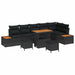 Set de canapele pentru grădină cu pernă 9 pcs Negru Rattan poli - WALTI WALTI