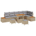 Set de canapele pentru grădină cu pernă 9 pcs Bej Rattan poli - WALTI WALTI