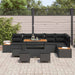 Set de canapele pentru grădină 10 pcs Negru Rattan poli - WALTI WALTI
