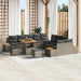 Set de canapele pentru grădină cu pernă 13 pcs Gri Rattan poli - WALTI WALTI