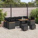 Set de canapele pentru grădină 10 pcs Negru Rattan poli - WALTI WALTI