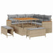 Set de canapele pentru grădină cu pernă 8 pcs Bej Rattan poli - WALTI WALTI
