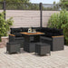 Set de canapele pentru grădină cu pernă 8 pcs Negru Rattan poli - WALTI WALTI