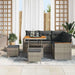 Set de canapele pentru grădină cu pernă 8 pcs Gri Rattan poli - WALTI WALTI