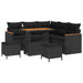 Set de canapele pentru grădină cu pernă 8 pcs Negru Rattan poli - WALTI WALTI