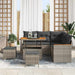 Set de canapele pentru grădină cu pernă 8 pcs Gri Rattan poli - WALTI WALTI