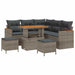 Set de canapele pentru grădină cu pernă 8 pcs Gri Rattan poli - WALTI WALTI