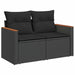 Set de canapele pentru grădină cu pernă 9 pcs Negru Rattan poli - WALTI WALTI