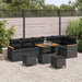 Set de canapele pentru grădină cu pernă 9 pcs Negru Rattan poli - WALTI WALTI