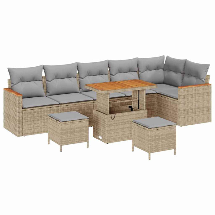 Set de canapele pentru grădină cu pernă Manual Bej Rattan poli - WALTI WALTI