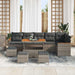Set de canapele pentru grădină cu pernă 10 pcs Gri Rattan poli - WALTI WALTI