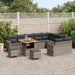 Set de canapele pentru grădină cu pernă 12 pcs Gri Poli Rattan - WALTI WALTI