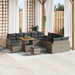 Set de canapele pentru grădină cu pernă 13 pcs Gri Rattan poli - WALTI WALTI