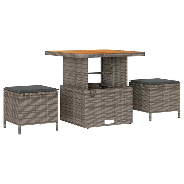 Set de canapele pentru grădină cu pernă 10 pcs Gri poliratan - WALTI WALTI