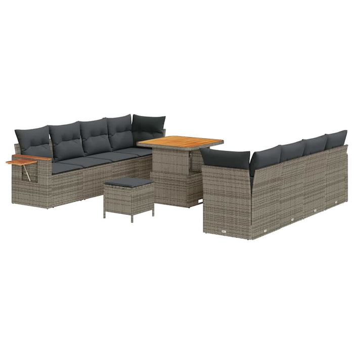 Set de canapele pentru grădină cu pernă Gri Rattan poli - WALTI WALTI