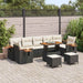 Set de canapele pentru grădină 10 pcs Negru Rattan poli - WALTI WALTI