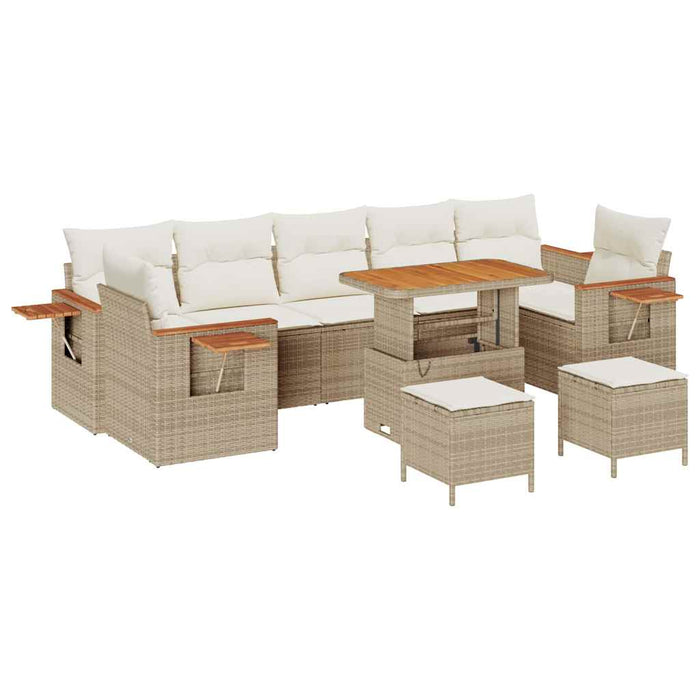 Set de canapele pentru grădină 13 pcs Bej și crem poliratan - WALTI WALTI
