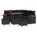 Set de canapele pentru grădină cu pernă Negru Rattan poli - WALTI WALTI