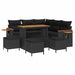 Set de canapele pentru grădină cu pernă Negru Rattan poli - WALTI WALTI