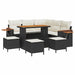 Set de canapele pentru grădină cu pernă Negru Rattan poli - WALTI WALTI