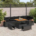 Set de canapele pentru grădină cu pernă 9 pcs Negru Rattan poli - WALTI WALTI