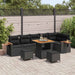 Set de canapele pentru grădină cu pernă 9 pcs Negru Rattan poli - WALTI WALTI