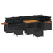 Set de canapele pentru grădină cu pernă 9 pcs Negru Rattan poli - WALTI WALTI