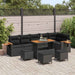 Set de canapele pentru grădină 10 pcs Negru Rattan poli - WALTI WALTI