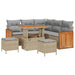Set de canapele pentru grădină 9 pcs Beige și gri deschis - WALTI WALTI