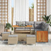 Set de canapele pentru grădină 9 pcs Beige și gri deschis - WALTI WALTI