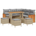 Set de canapele pentru grădină 9 pcs Beige și gri deschis - WALTI WALTI