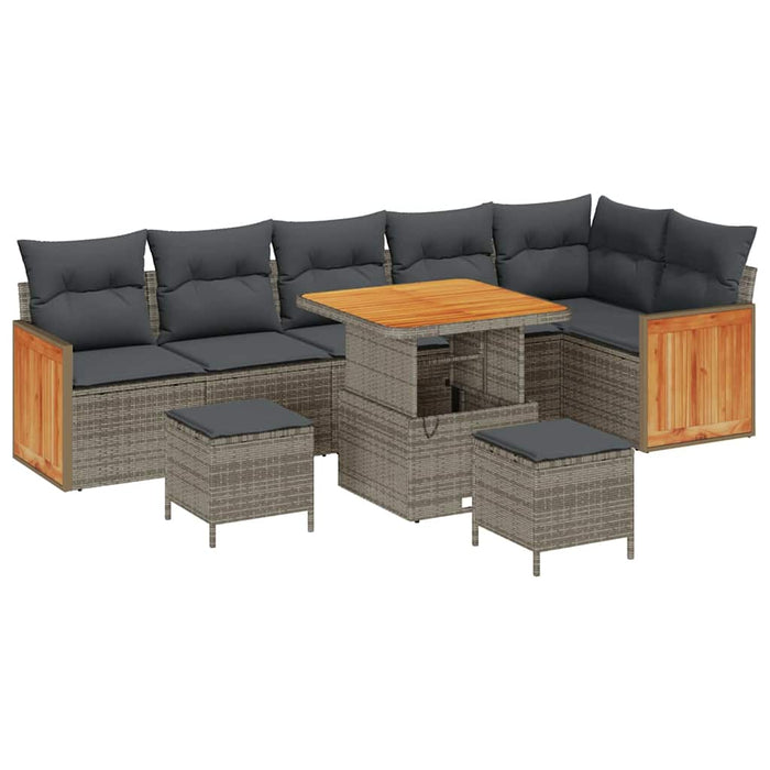 Set de canapele pentru grădină 9 pcs Gri și gri închis - WALTI WALTI